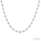 5 Ctw Bezel Set Round Cut Diamond Station Necklace in 14K White Gold
