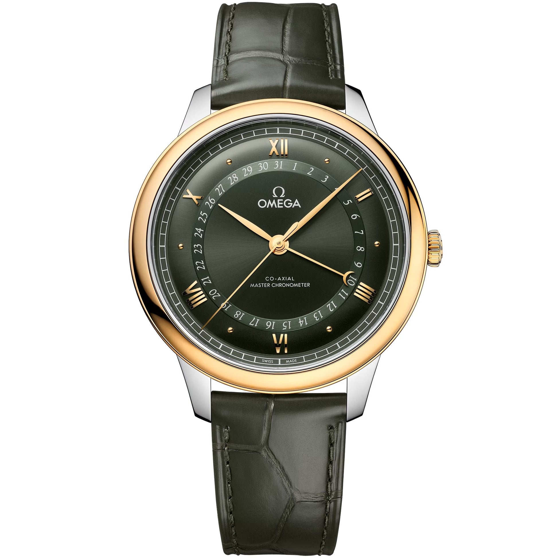 Omega de Ville Prestige 42 mm — Steel ‑ Yellow Gold on Alligator