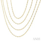 5 1/2 Ctw Bezel Set Round Cut Diamond Layered 60-Inch Necklace in 14K Yellow Gold
