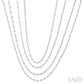 7 Ctw Bezel Set Round Cut Diamond Layered 60-Inch Necklace in 14K White Gold