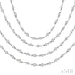 7 Ctw Bezel Set Round Cut Diamond Layered 60-Inch Necklace in 14K White Gold