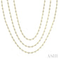 15 Ctw Bezel Set Round Cut Diamond Layered 60-Inch Necklace in 14K Yellow Gold