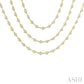 15 Ctw Bezel Set Round Cut Diamond Layered 60-Inch Necklace in 14K Yellow Gold
