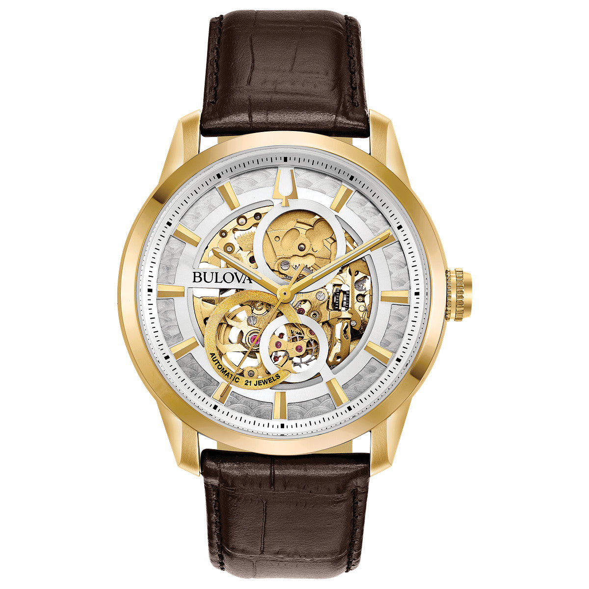 Bulova Sutton 97A138, 43mm white dial stainless steel, Mens
