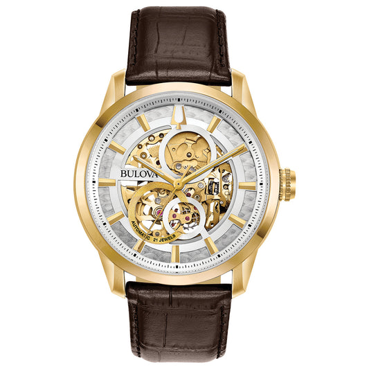 Bulova Sutton 97A138, 43mm white dial stainless steel, Mens