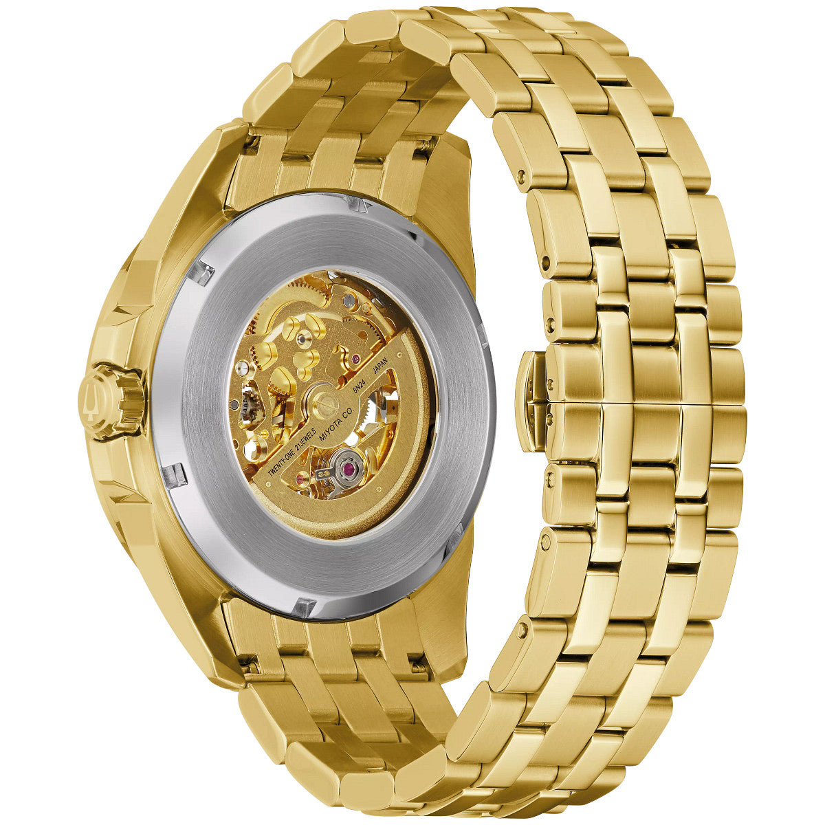 Bulova Sutton 97A162, 43mm gold dial stainless steel, Mens