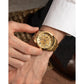 Bulova Sutton 97A162, 43mm gold dial stainless steel, Mens