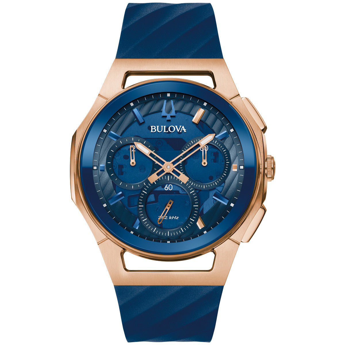 Bulova Curv 97A185, 44mm dial stainless steel, Mens