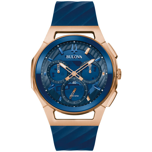 Bulova Curv 97A185, 44mm dial stainless steel, Mens