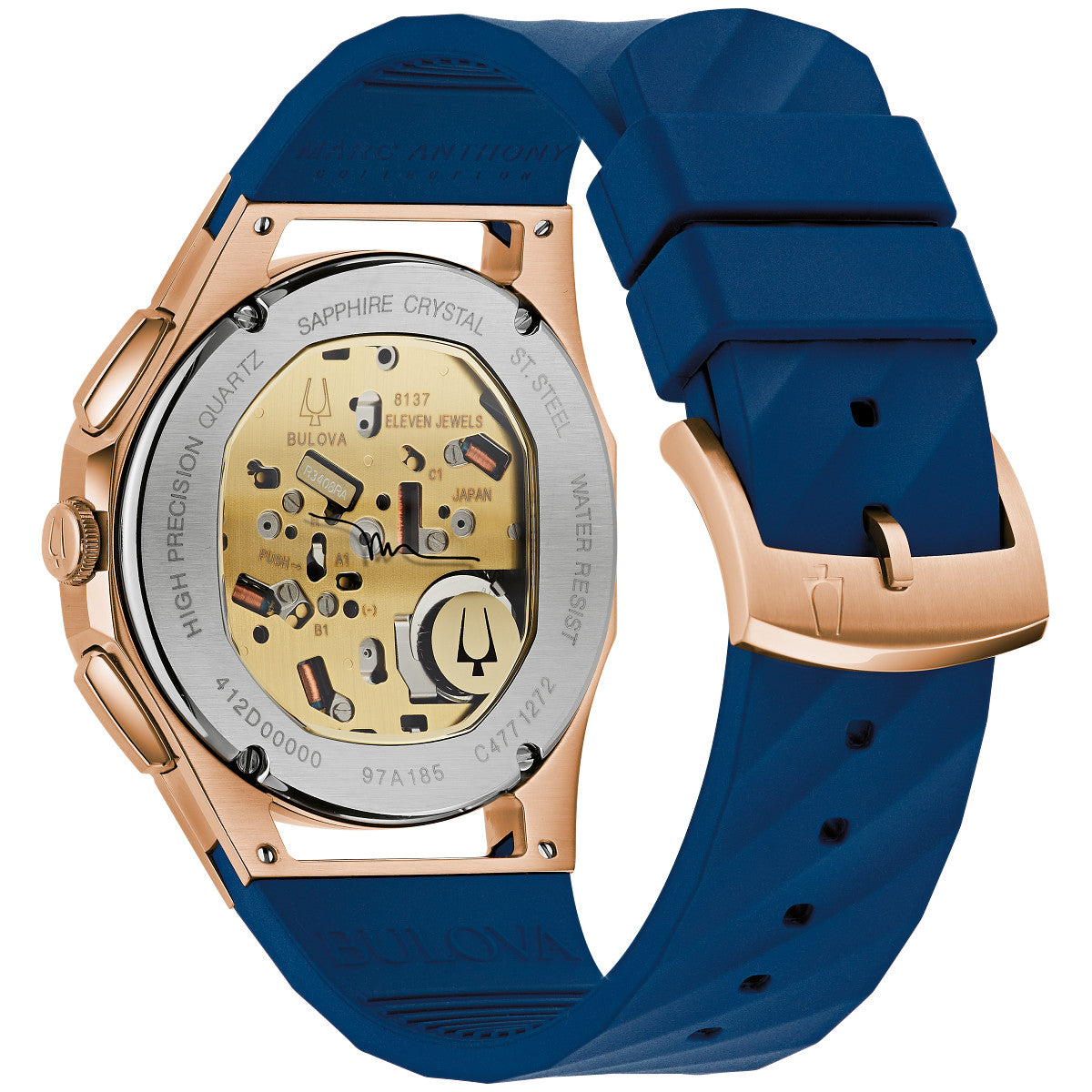 Bulova Curv 97A185, 44mm dial stainless steel, Mens