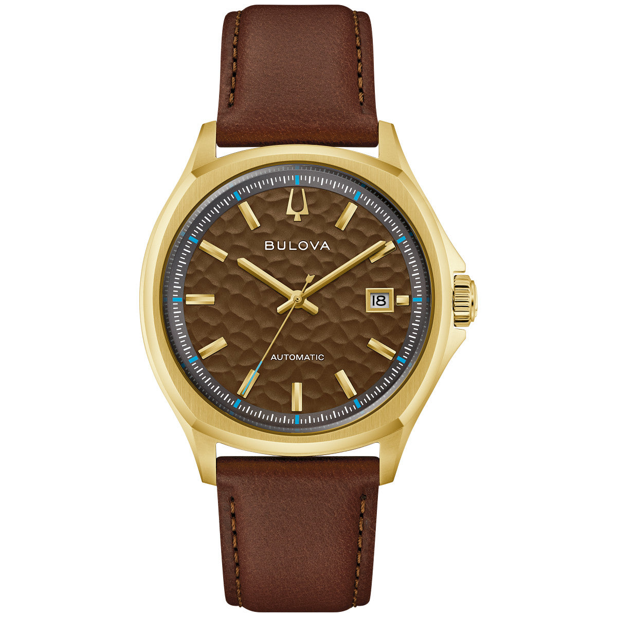 Bulova NYC 97B244, 39mm brown dial stainless steel, Mens