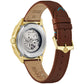 Bulova NYC 97B244 39mm Brown Dial Stainless Steel Strap 97B244