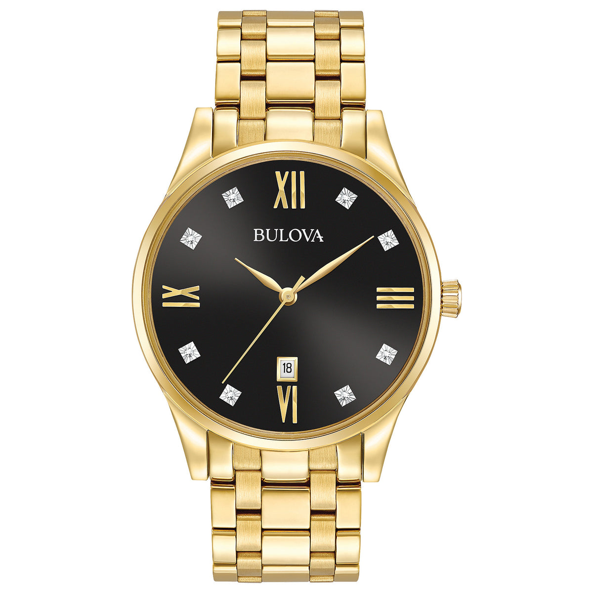 Bulova Sutton 97D108 40mm Black Dial Stainless Steel Bracelet 97D108