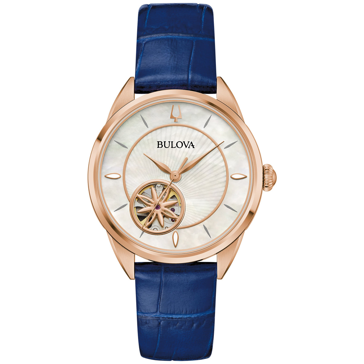 Bulova White Dial Leather Strap Sutton 97L180 97L180