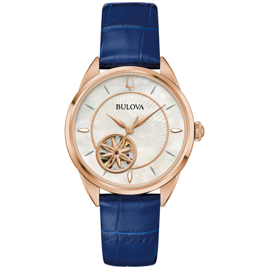 Bulova White Dial Leather Strap Sutton 97L180 97L180