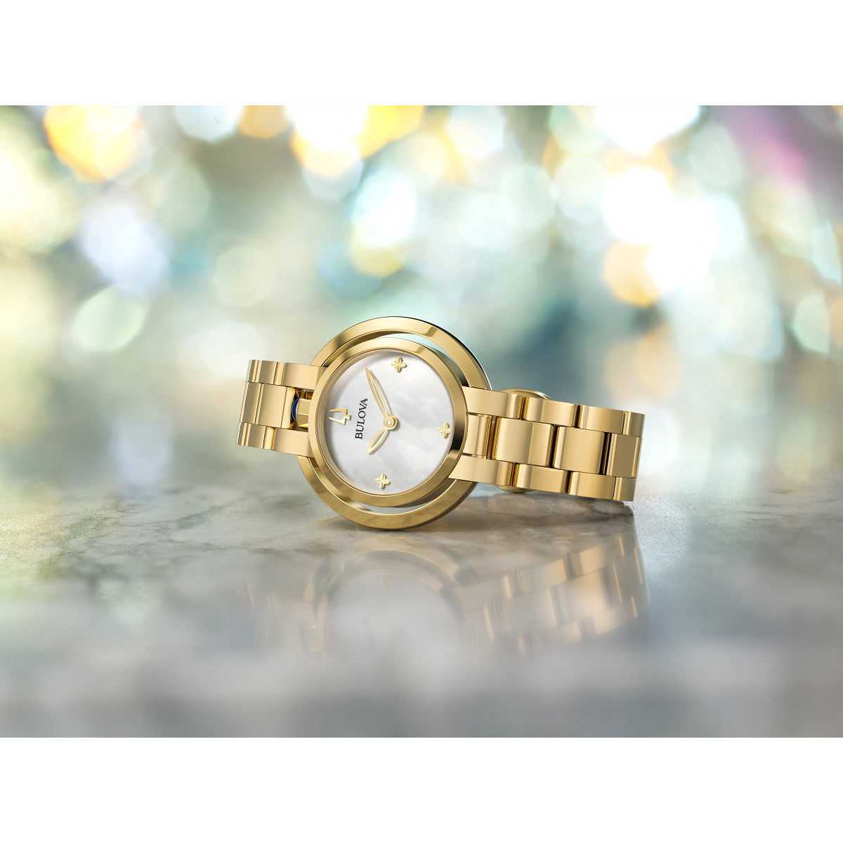 Bulova Rubaiyat 97L181, 30mm mother-of-pearl dial stainless steel, Ladies