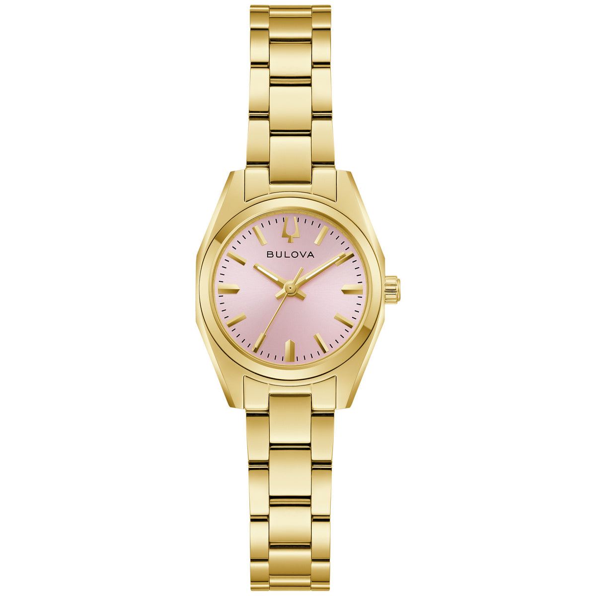 Bulova Surveyor 97L187 23mm Pink Dial Stainless Steel Bracelet Ladies 97L187
