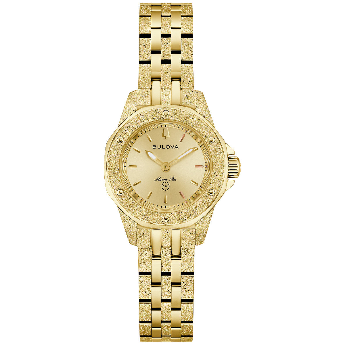 Bulova Marine Star 97L192, 25.5mm gold-tone dial stainless steel, Ladies