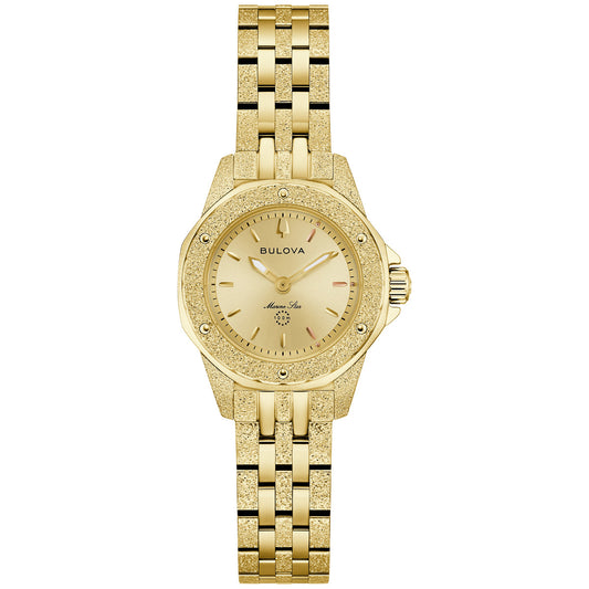 Bulova Marine Star 97L192, 25.5mm gold-tone dial stainless steel, Ladies