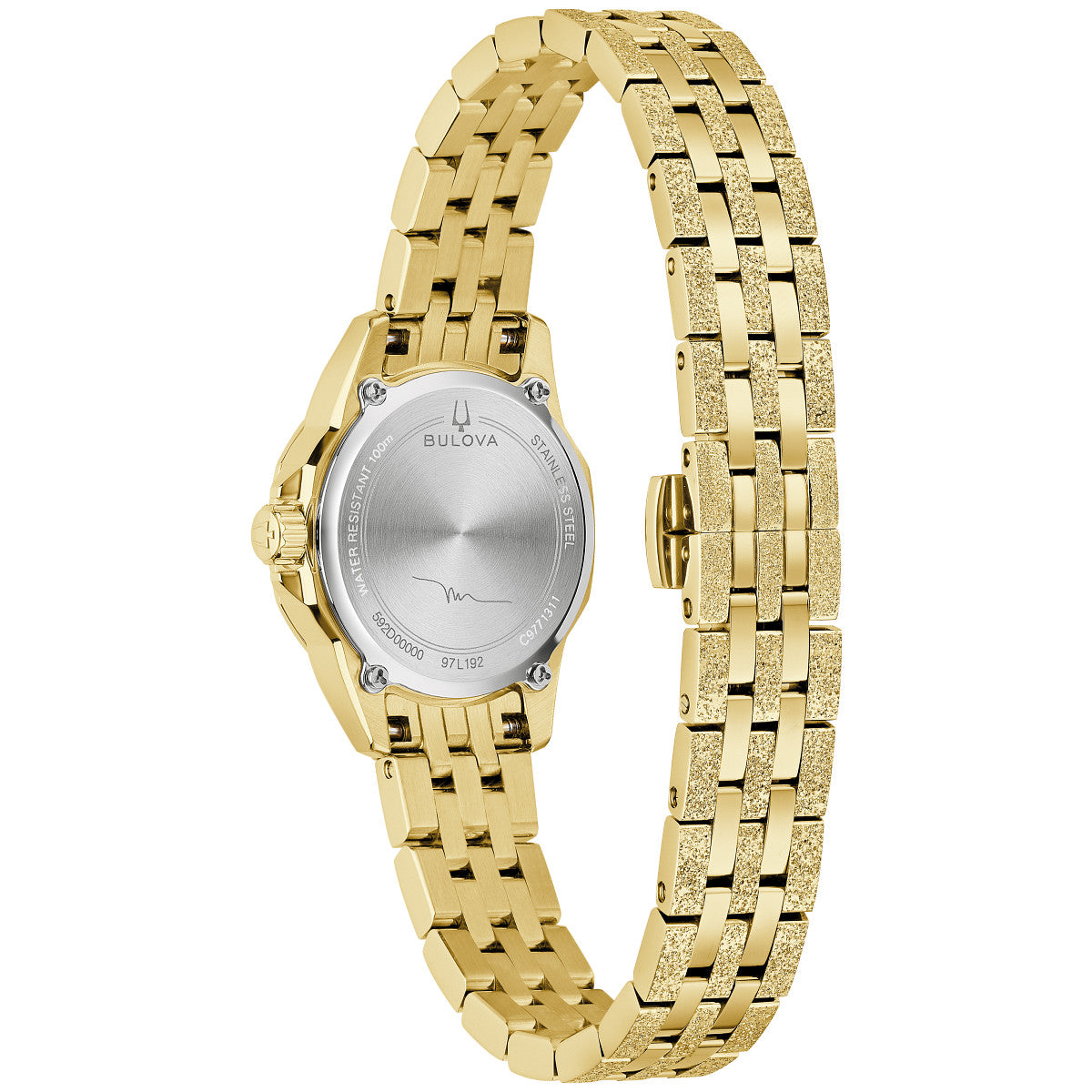 Bulova Marine Star 97L192, 25.5mm gold-tone dial stainless steel, Ladies
