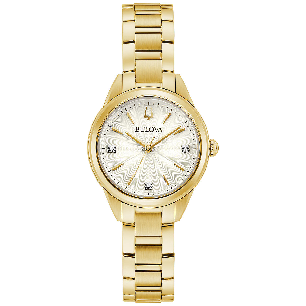 Bulova Sutton 97P150, 28mm white dial stainless steel, Ladies