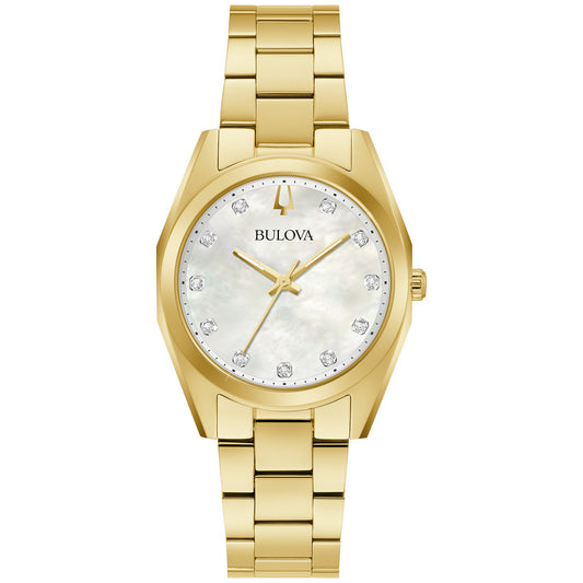 Bulova Surveyor 97P172, 31mm mother-of-pearl dial stainless steel, Ladies