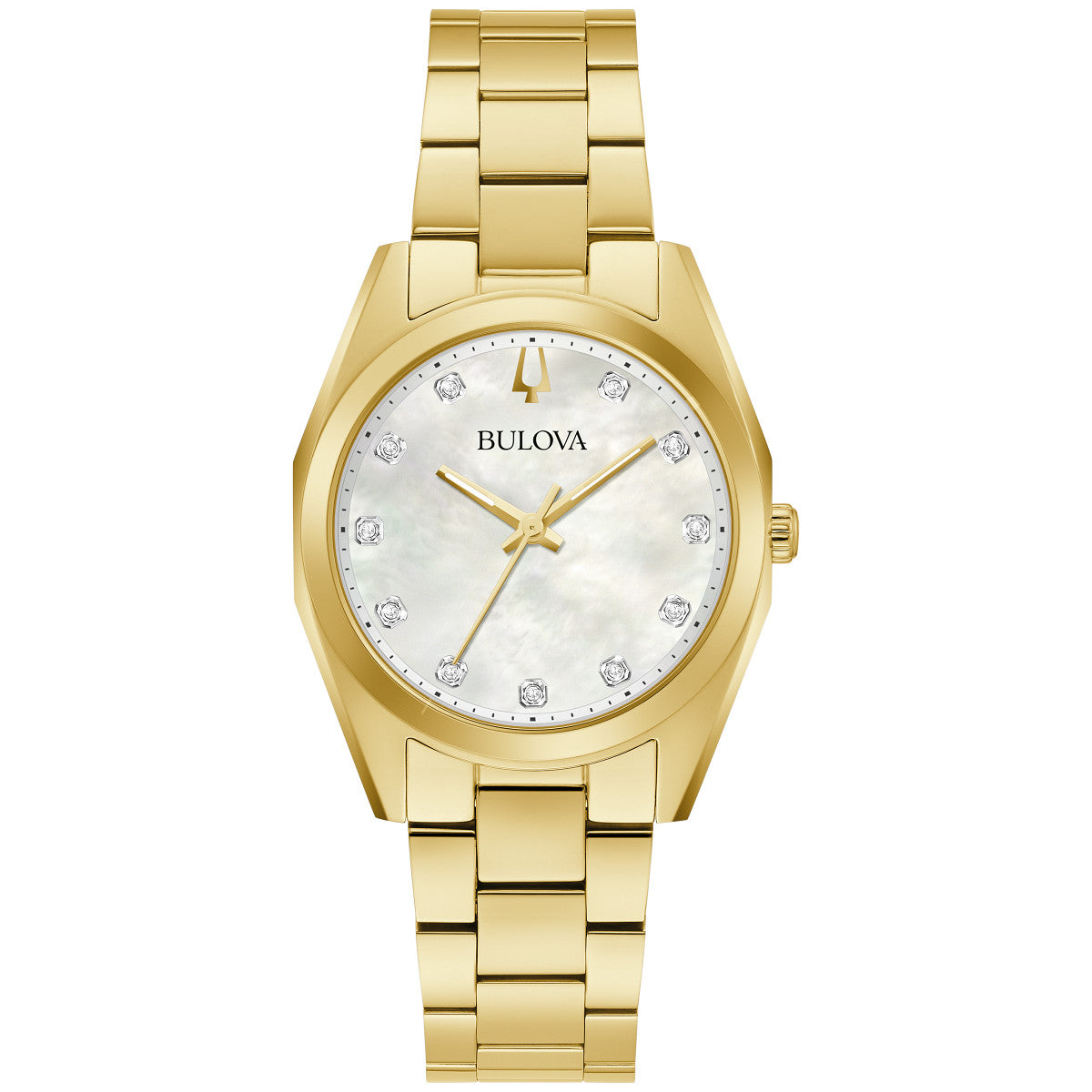 Bulova Surveyor 97P172, 31mm mother-of-pearl dial stainless steel, Ladies