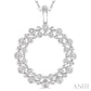 1/6 Ctw Twin Halo Round Cut Diamond Fashion Pendant in 10K White Gold with chain