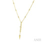1 Ctw Paperclip Round Cut Diamond Fashion Station Necklace in 14K Yellow Gold