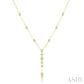 1 Ctw Paperclip Round Cut Diamond Fashion Station Necklace in 14K Yellow Gold