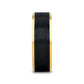 BEAUMONT Gold Plated Titanium Polished Beveled Ring with Brushed Black Center - 8mm