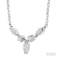 1/3 Ctw Marquise & Round Cut Diamond Necklace in 14K White Gold