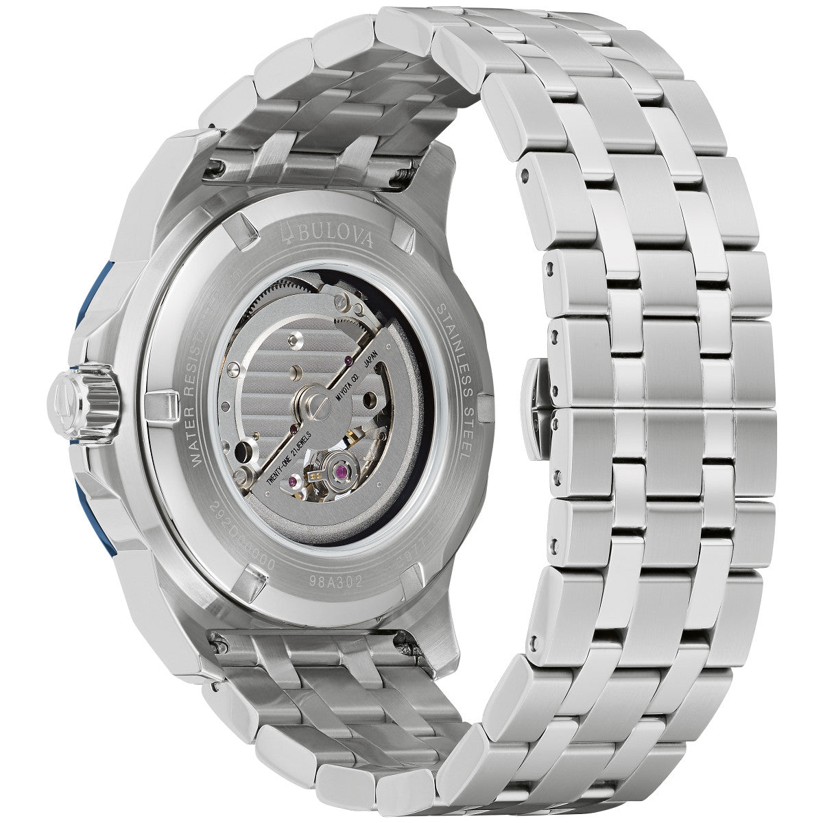 Bulova Marine Star 98A302, 45mm blue dial stainless steel, Mens