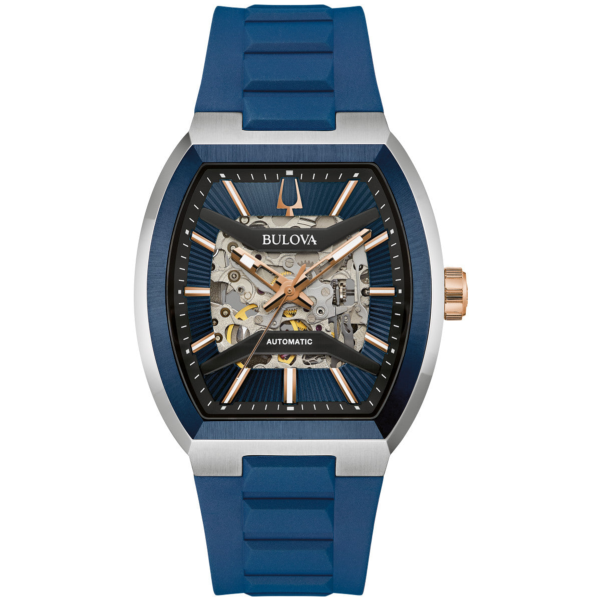 Bulova Maquina 98A318, 40mm black dial stainless steel, Mens