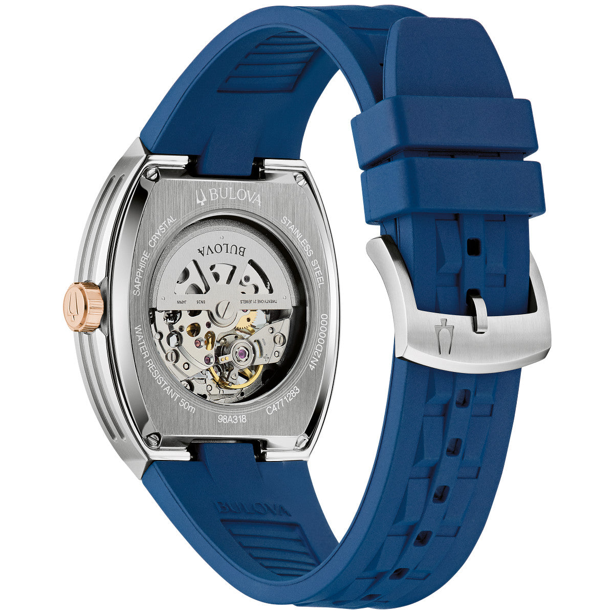 Bulova Maquina 98A318, 40mm black dial stainless steel, Mens