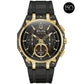 Bulova Curv 98A328, 44mm black dial stainless steel 316l + forged carbon, Mens