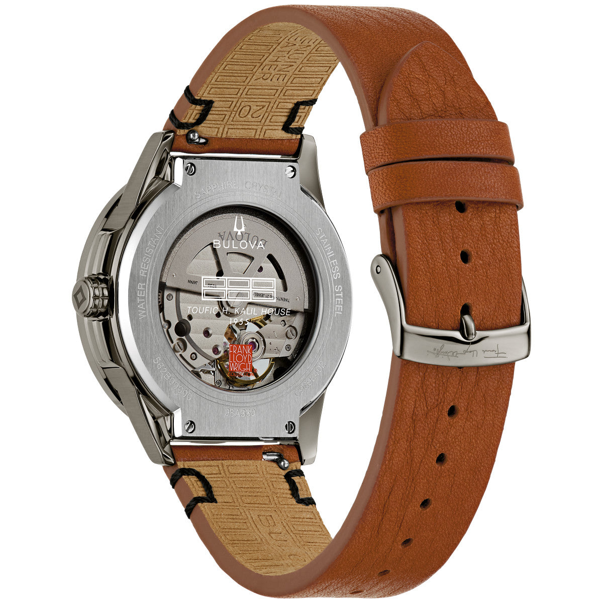 Bulova Frank Lloyd Wright 98A330, 39mm green dial stainless steel, Mens