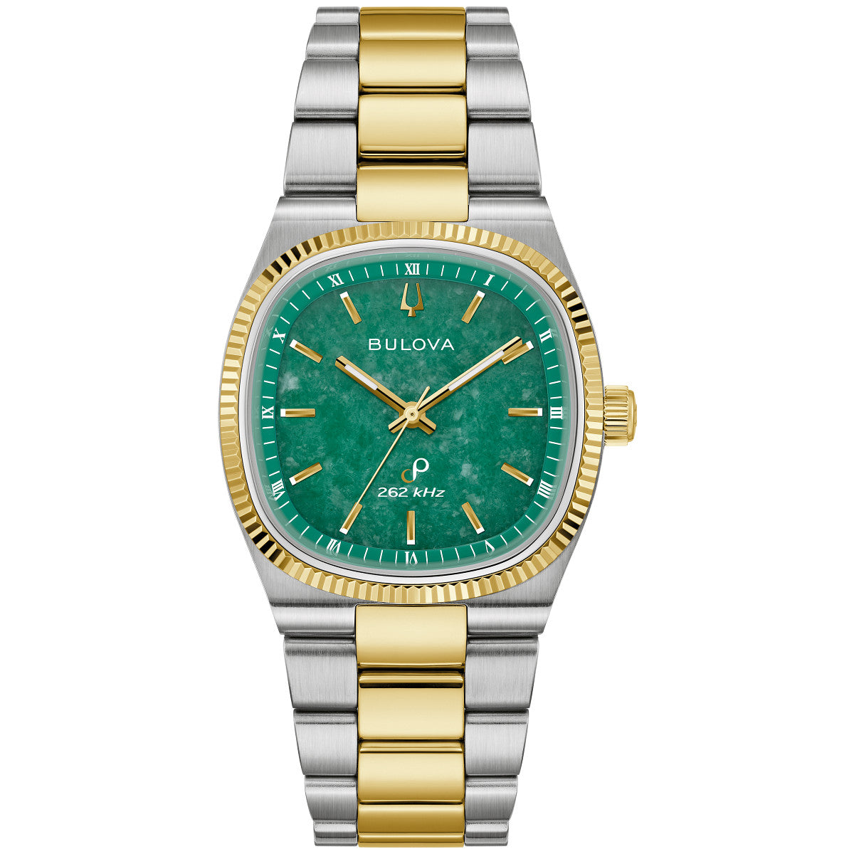 Bulova Super Seville 98A336, 35mm green dial stainless steel, Mens