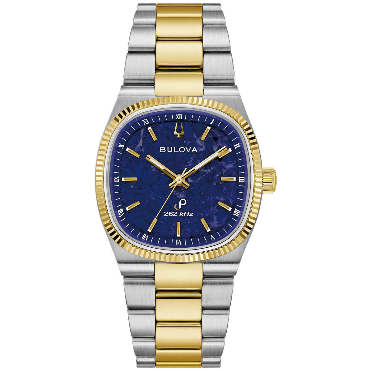 Bulova Super Seville 98A337, 35mm blue dial stainless steel, Mens