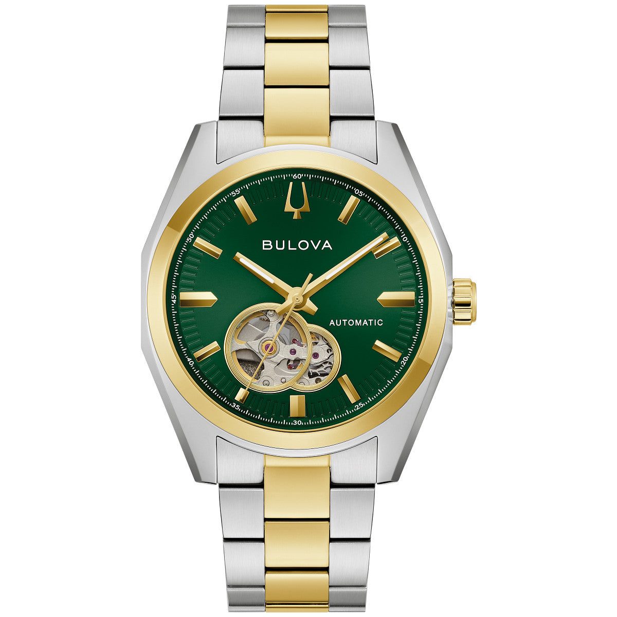 Bulova Surveyor 98A338, 39mm green dial stainless steel, Mens