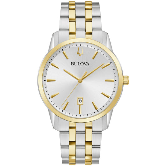 Bulova Silver-Tone Dial Stainless Steel Bracelet Sutton 98B385 98B385