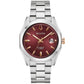 Bulova Surveyor 98B422, 39mm burgundy dial stainless steel, Mens
