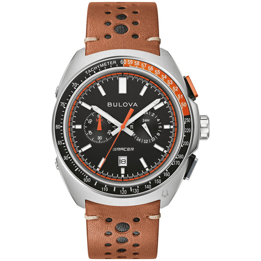Bulova Racer 98B427, 42mm black dial stainless steel, Mens