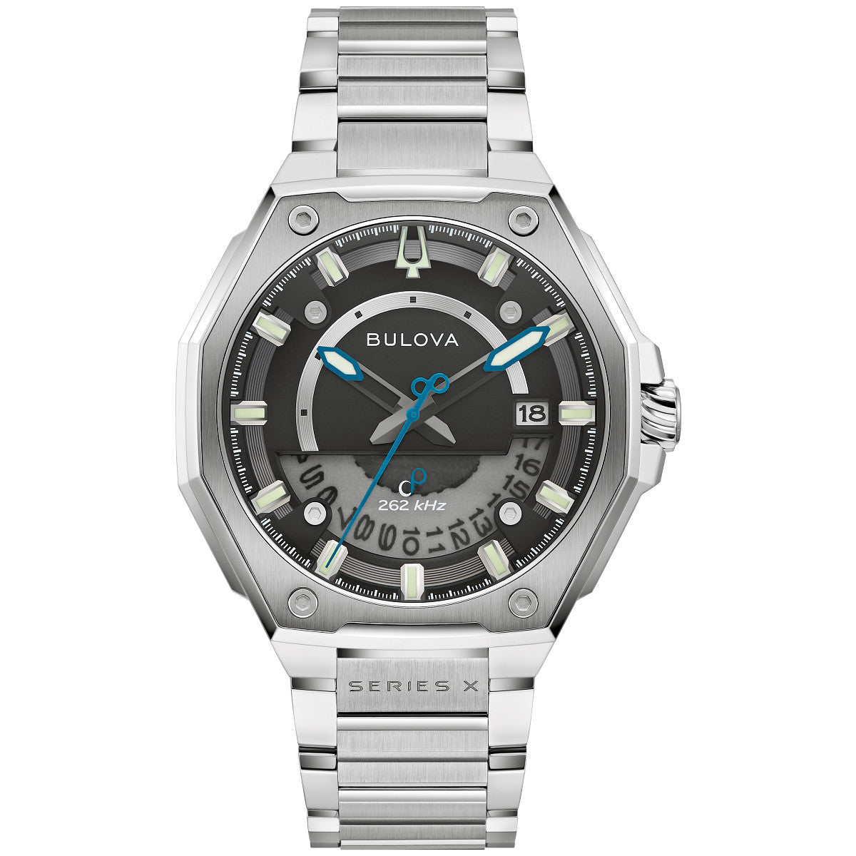 Bulova Series X 98B456, 42mm black dial stainless steel, Mens