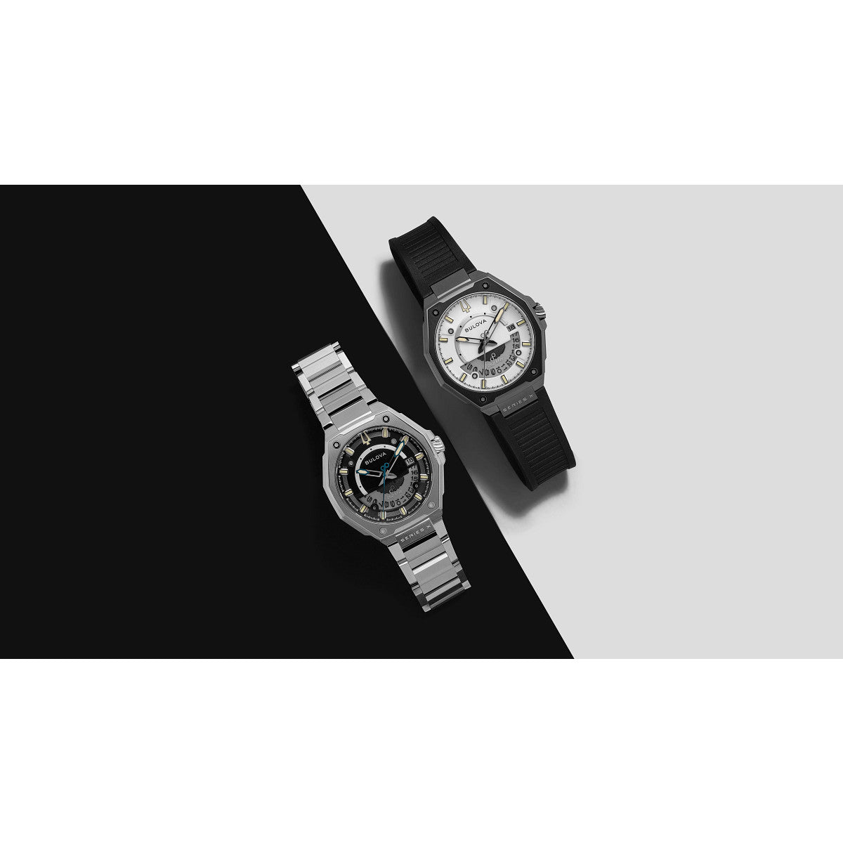 Bulova Series X 98B456, 42mm black dial stainless steel, Mens