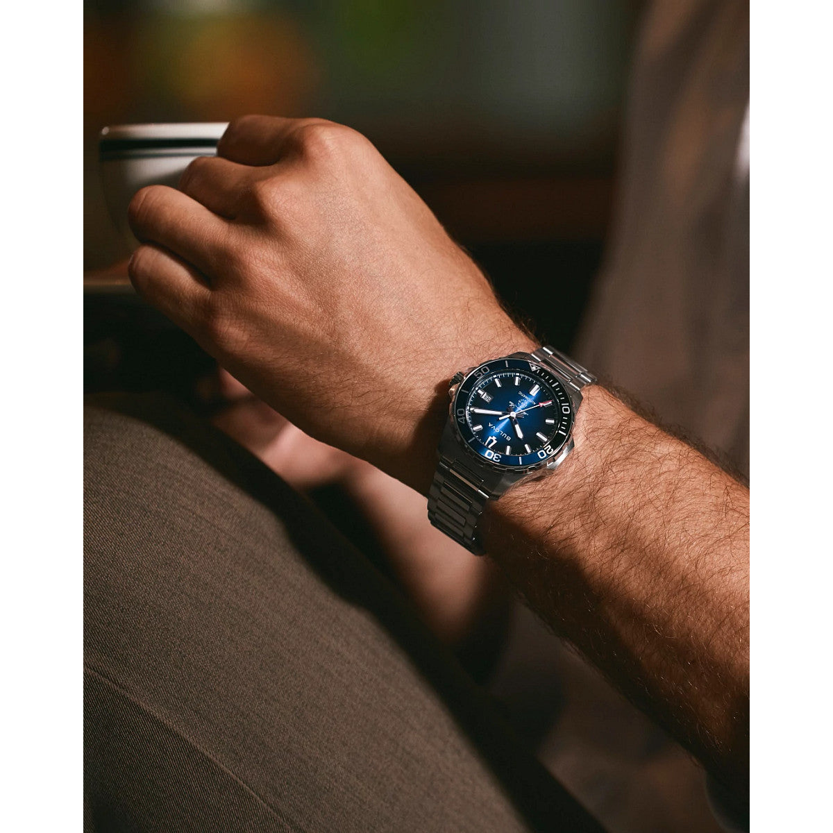 Bulova Marine Star 98B466, 41mm dial stainless steel, Mens