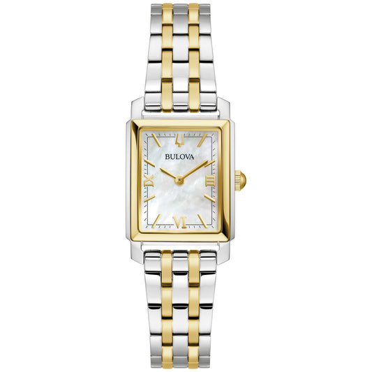 Bulova Sutton 98L308 21mm Mother-Of-Pearl Dial Stainless Steel Bracelet Ladies 98L308