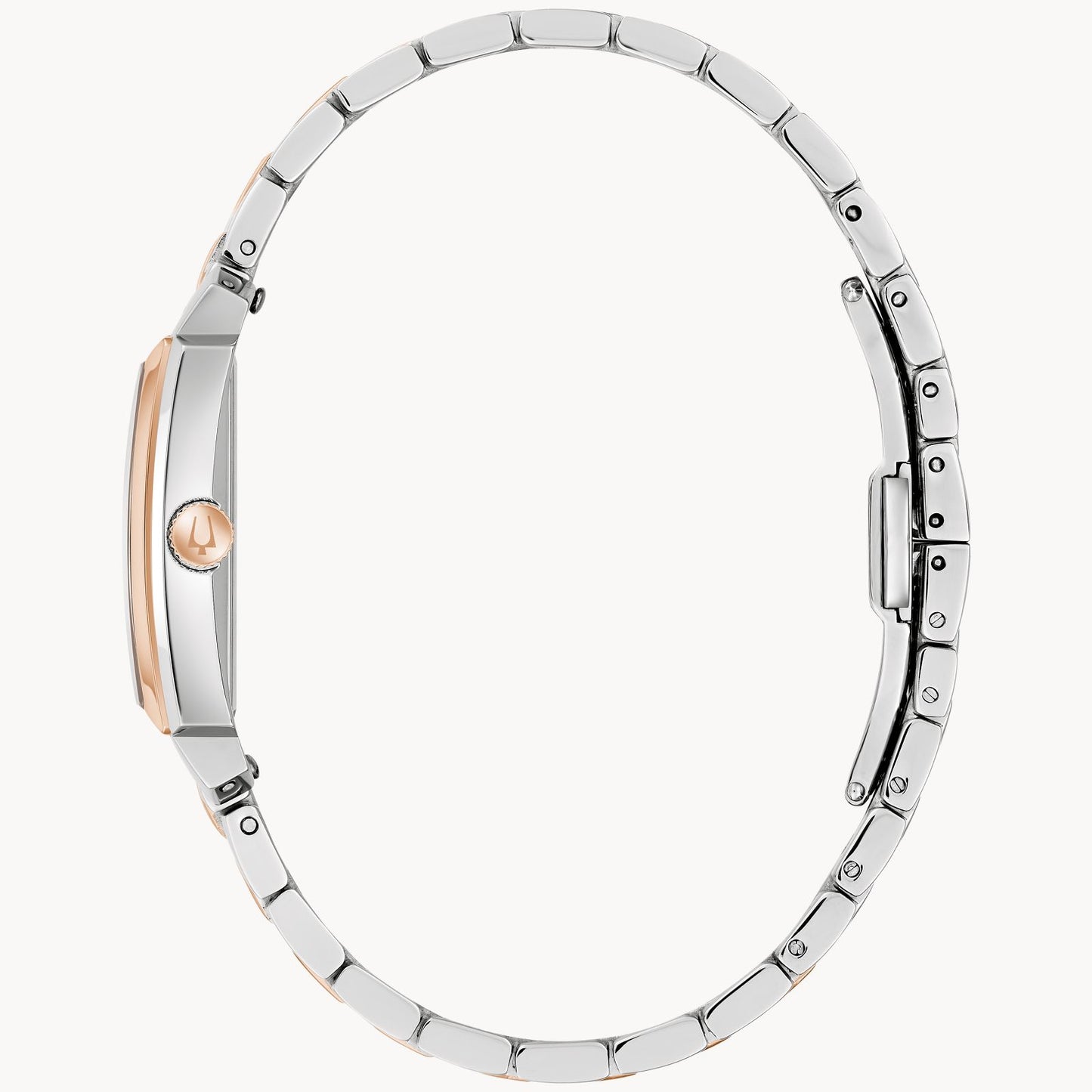 Bulova Sutton Ladies ss White Face Rectangle 98L328