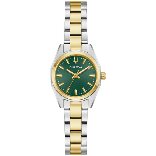 Bulova Surveyor 98L329, 22.7mm green dial stainless steel, Ladies