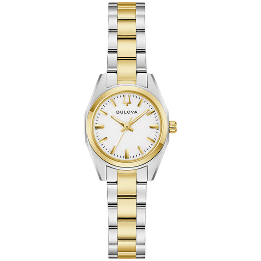 Bulova Surveyor 98L331, 22.7mm white dial stainless steel, Ladies